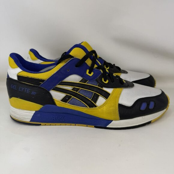 Asics Other - ASICS Gel-Lyte III Athletic Shoes White Black Yellow Purple Men’s Size 13